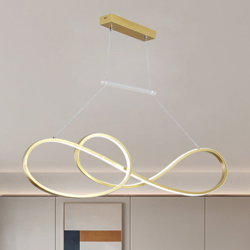 Lampadario a pendente a pendente in metallo a pendente intrecciato in stile Nordic Style Black/White/Gold LED LAMPAGGIO PENDULUM per sala da pranzo, luce calda/bianca