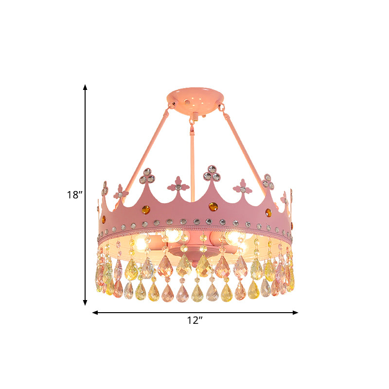 3/5 luces Crystal semi iluminación de semi de montura moderna de la corona de la corona del techo del techo del techo, de 12 "/18" de ancho