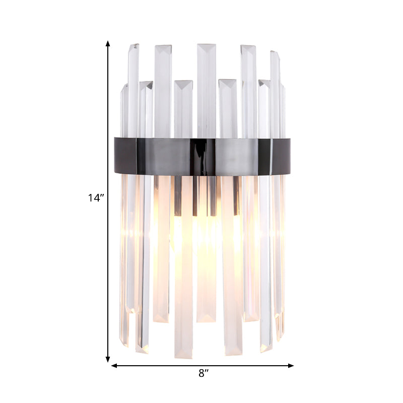 1 hoofdwand SCONCE VERLICHTING MET IJSICLE CRYSTAL CONESTPERTAARSE DININGKAMER MULL LAMP IN ZWART