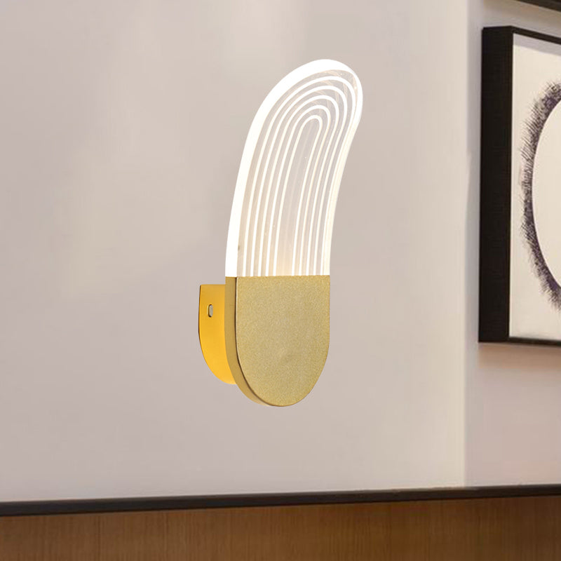 ACRYLIC CURVE OVAL SCONCE LEIL