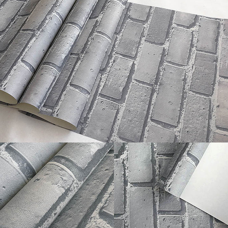 Papier peint en brique de Construction industrielle, couleur foncée, résistant aux taches, décoration murale pour bistro