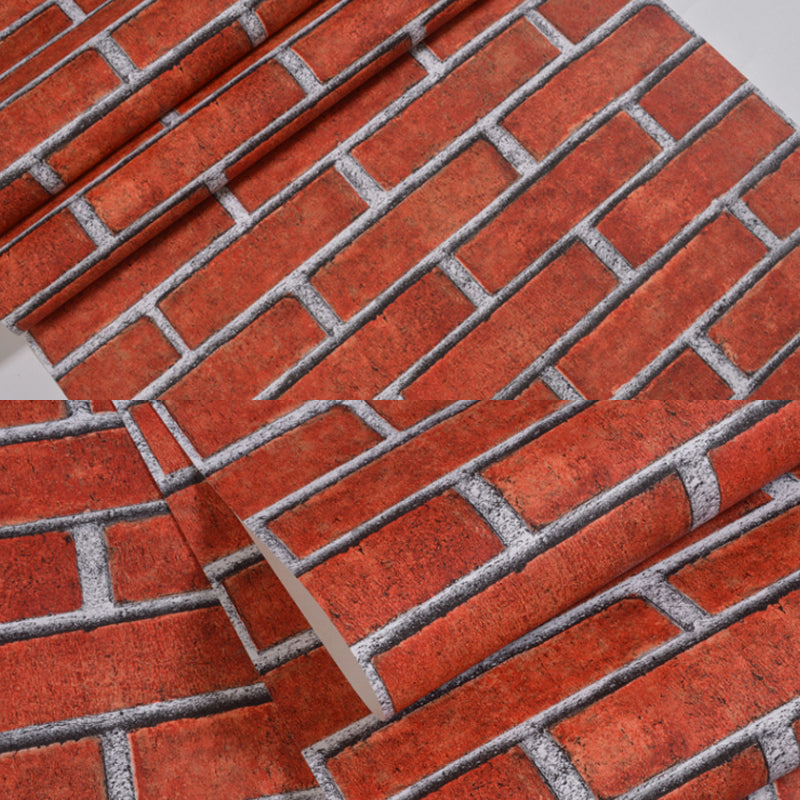 Temporary Adhesive Brick Wallpaper 17.1-sq ft Country Style Wall Art for Dining Room