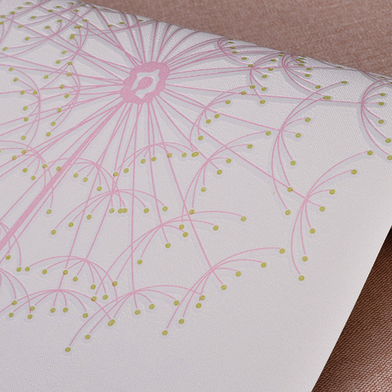 Light Color Dandelion Wallpaper Floral Print Rural Washable Wall Covering for Accent Wall