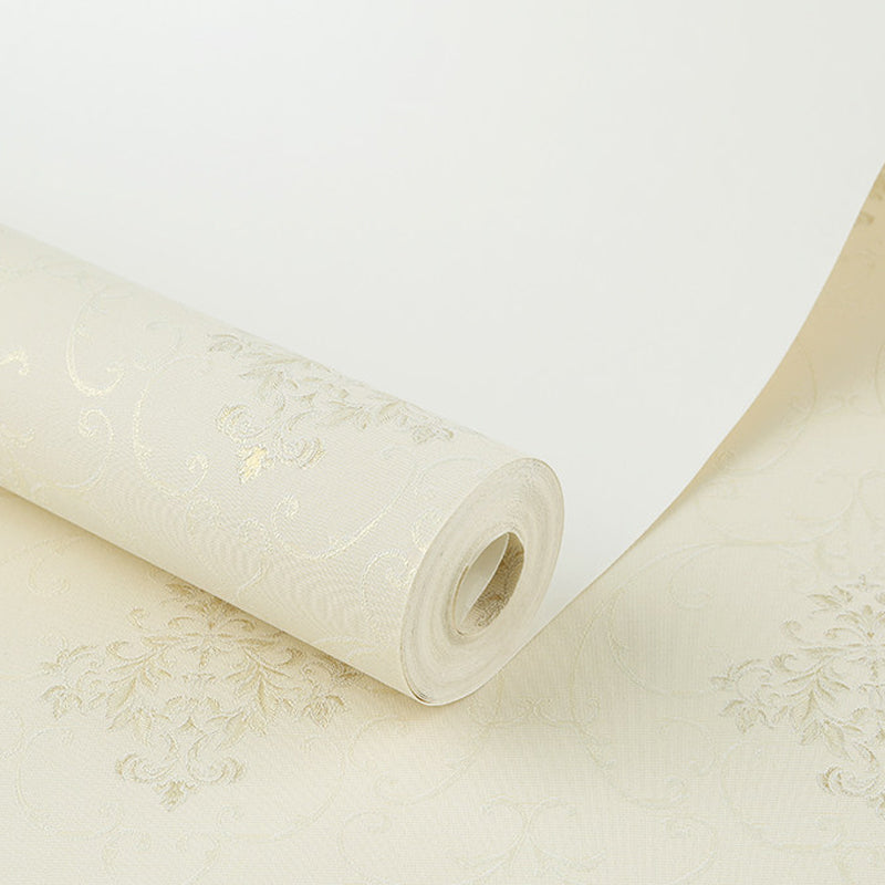 Papier peint imprimé Floral de couleur douce, décoration murale résistante à l'humidité pour le salon