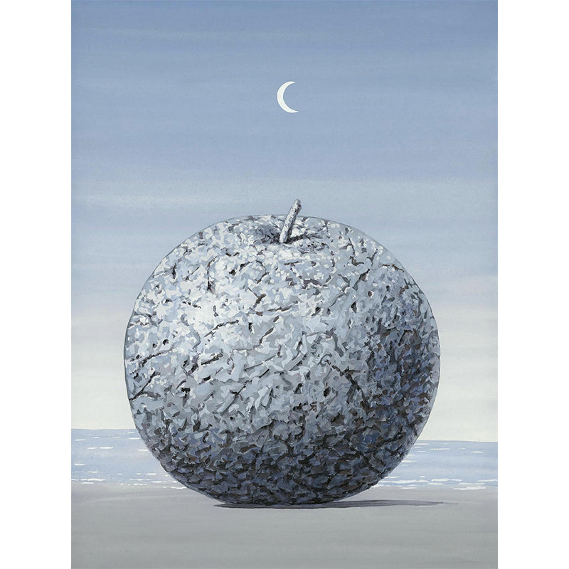Giant Apple Wall Covering Murals for Living Room, Grey-Blue, Personalized Size Available