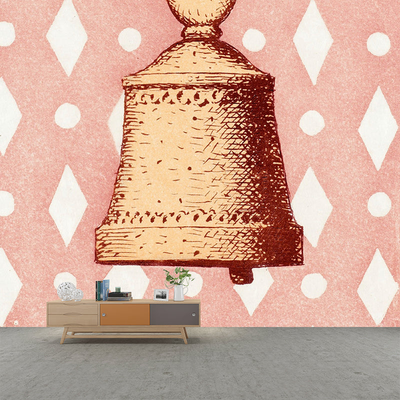 Pink La Lecon Musique Mural Decal Magritte Artwork Surreal Stain Proof Wall Covering
