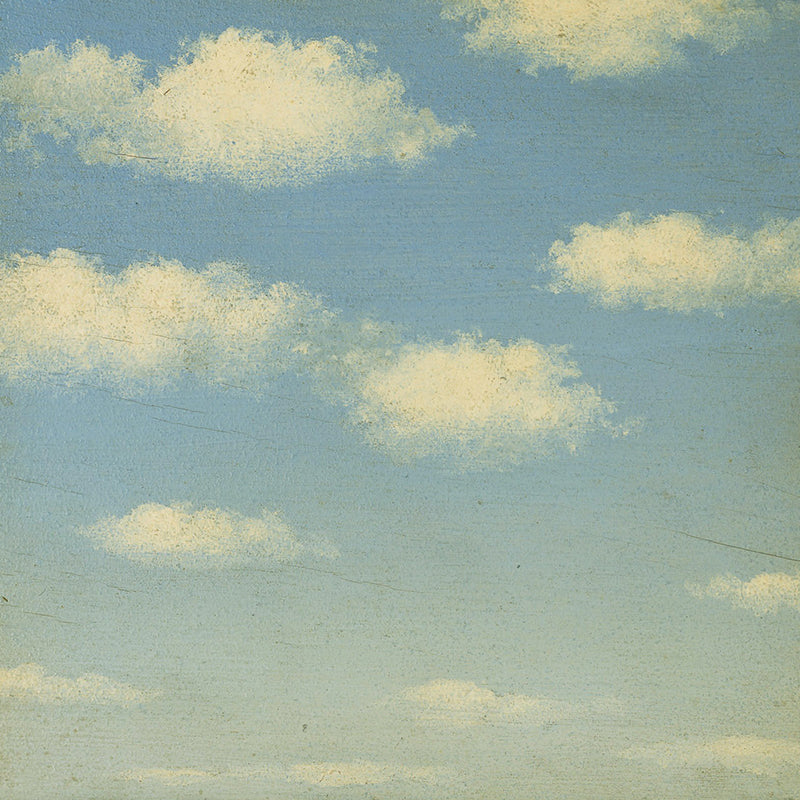 Sunny Day Wallpaper Mural in Blue-White Surrealism Wall Covering for Accent Wall