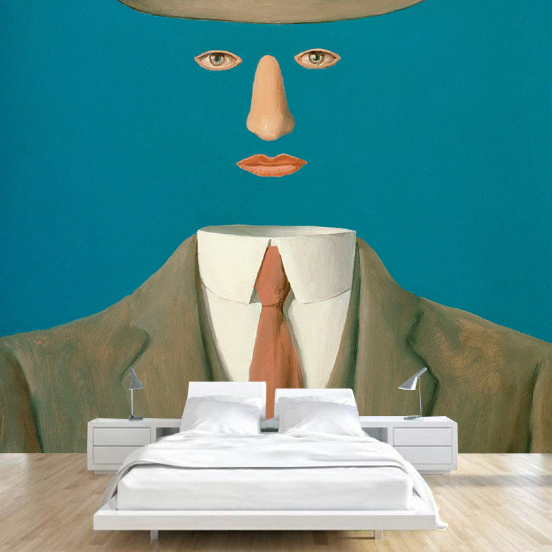 Grey-Blue Baucis Landscape Murals Stain Resistant Surrealist Bedroom Wall Decoration