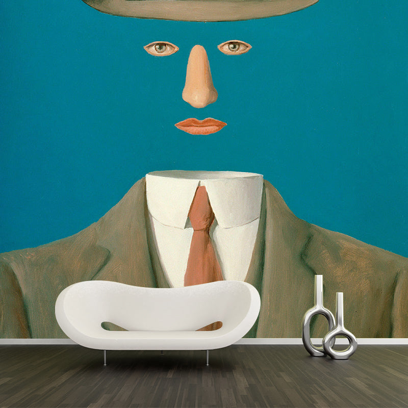 Grey-Blue Baucis Landscape Murals Stain Resistant Surrealist Bedroom Wall Decoration