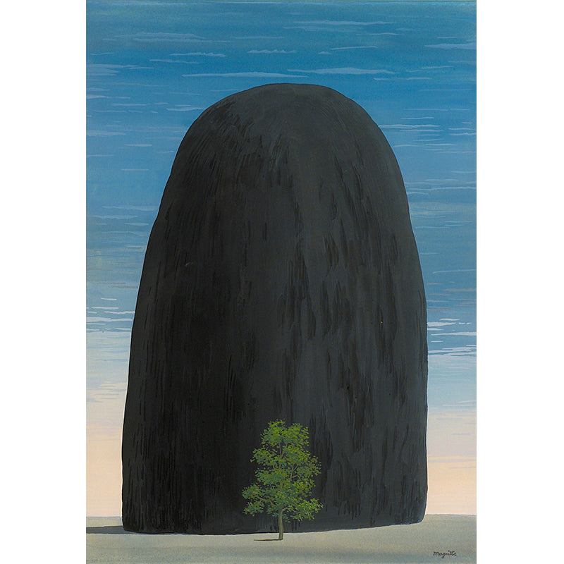 Surrealistic Seashore Stone Wall Murals for Hallway Personalized Wall Covering in Grey-Blue