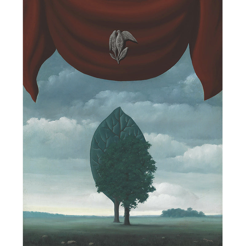 Smooth Big Red-Green Murals Surrealist Rene Magritte Artwork La Constellation Wall Decor, Optional Size