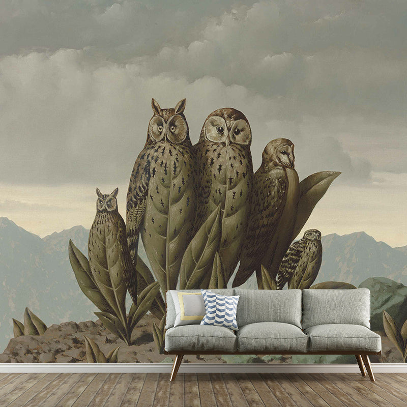 Magritte Companions of Fear Mural Decal Surrealism Washable Bedroom Wall Covering, Custom Print