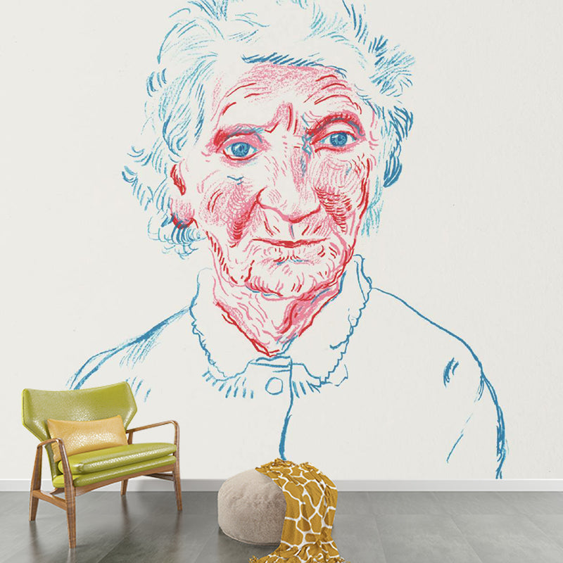 Portrait of Mother III Mural Artistry Moisture Resistant Living Room Wall Covering, Custom Size