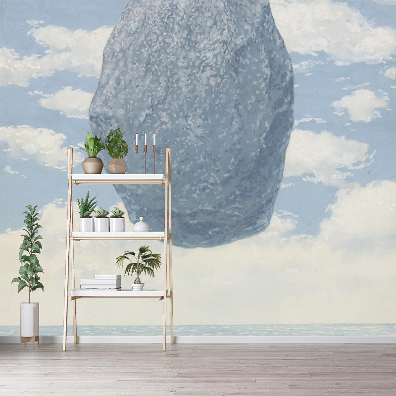 Moving Rock Castle Wall Murals Surrealistic Stain-Proof Living Room Wall Covering, Custom Made