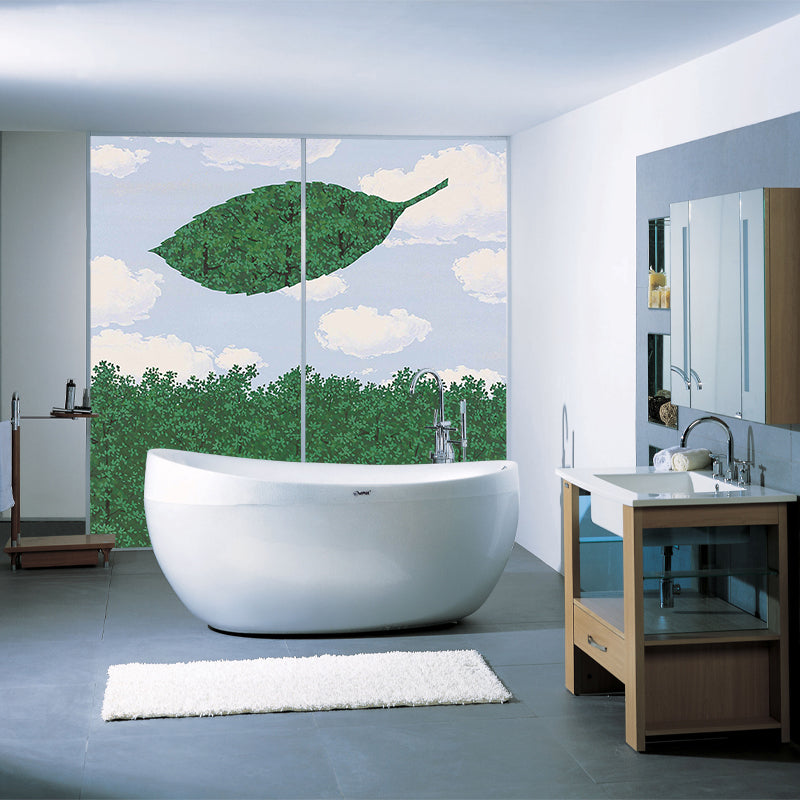 Le Choeur Des Sphinges Mural Wallpaper Grey-Blue Surrealistic Wall Decor for Bedroom