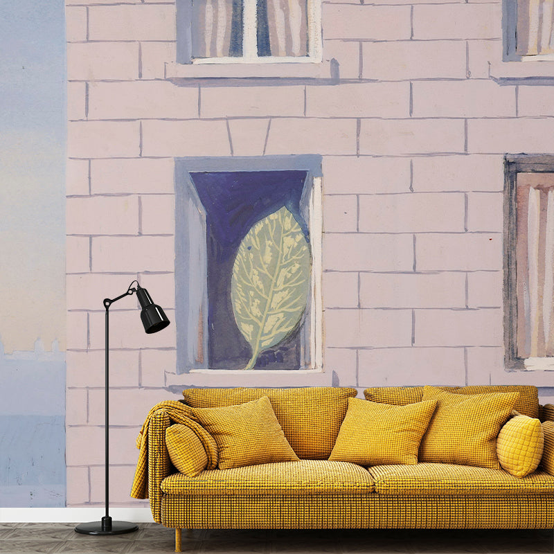 Solitude Leaf Wall Paper Murals for Bedroom Artwork Wall Covering, Customized Size