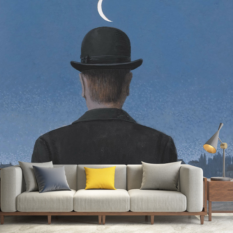 The Schoolmaster Drawing Mural Wallpaper Surreal Stain-Resistant Home Wall Decor, Custom Made