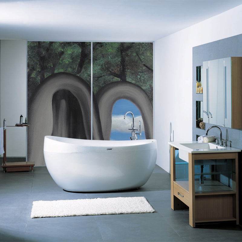 Illustration Arch Wallpaper Murals Full-Size Wall Covering for Living Room, Made to Measure