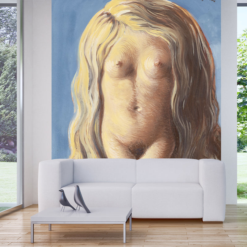Rene Magritte The Rape Murals Surrealist Stain-Proof Bedroom Wall Covering, Custom-Made