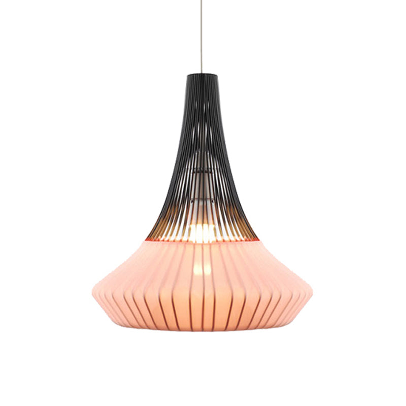 Tombre de cono de colgante Luz de estilo moderno 1 Luz colgante de color negro/rosa/rosa/azul para sala de estar