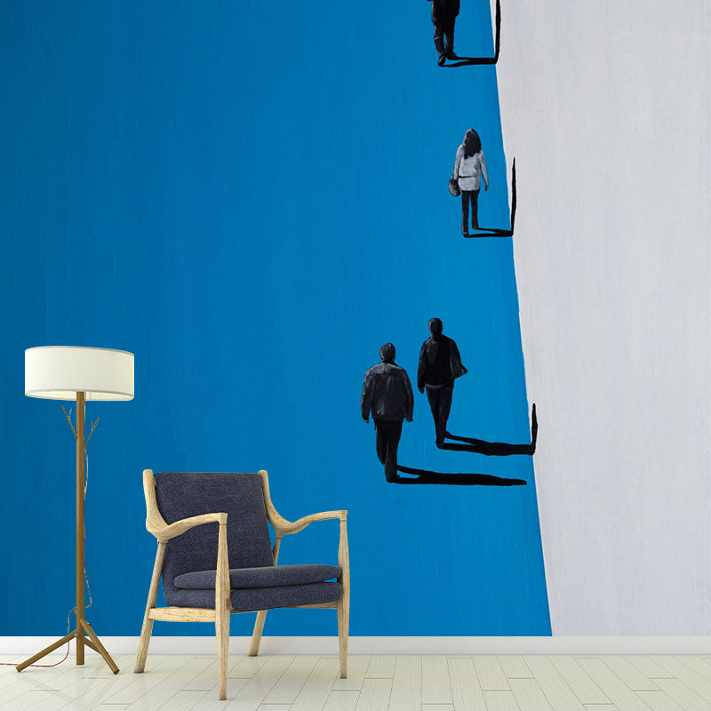 Illustration Pedestrian Painting Murals Large Wall Covering for Home, Made to Measure