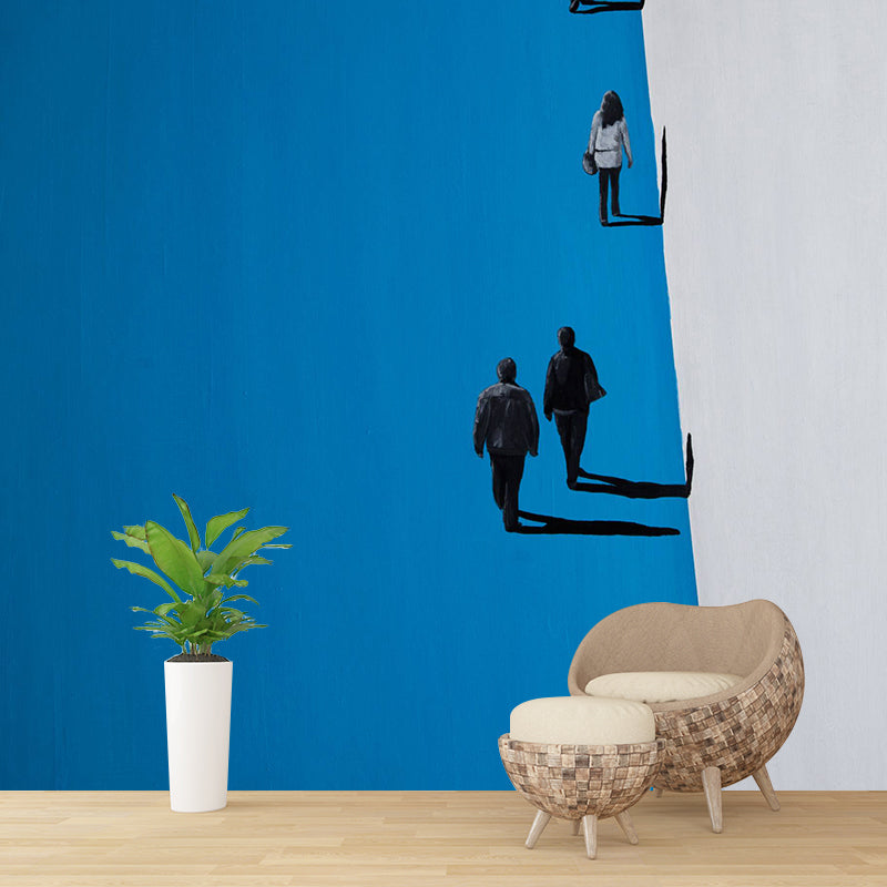 Illustration Pedestrian Painting Murals Large Wall Covering for Home, Made to Measure