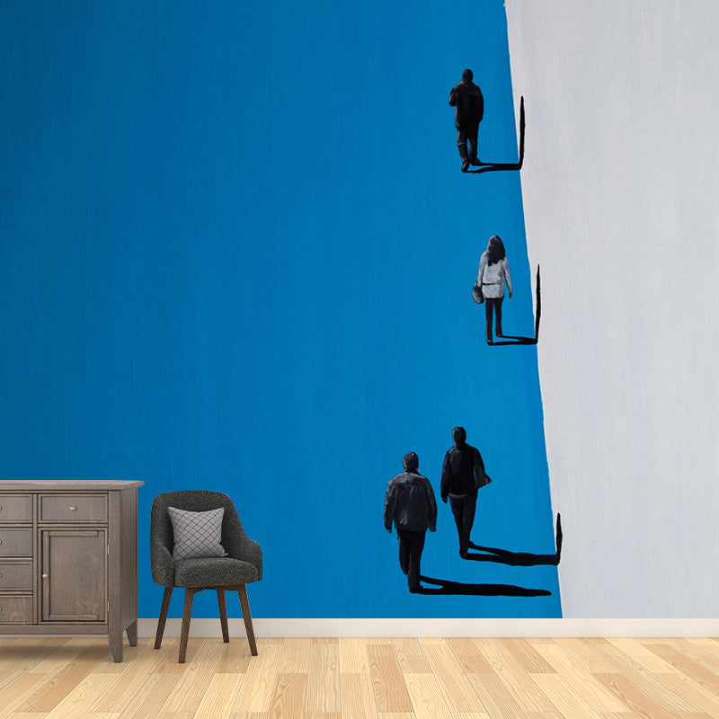 Illustration Pedestrian Painting Murals Large Wall Covering for Home, Made to Measure