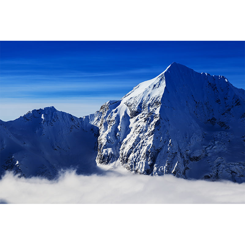 Mountain Peak Above Cloud Murals Modern Waterproofing Bedroom Wall Covering, Optional Size