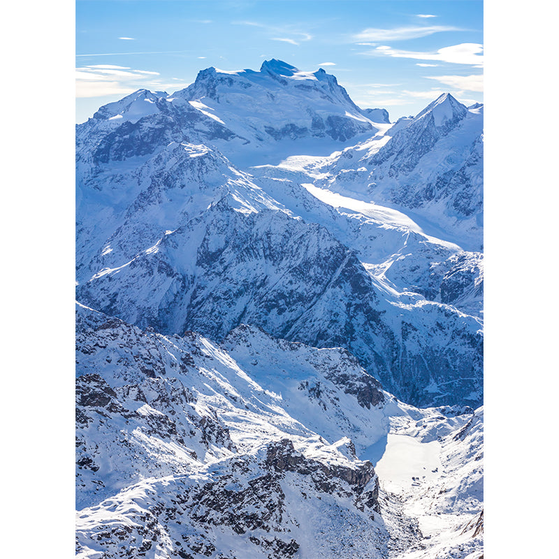 Whole Tortuous Mountain Road Murals Stain Proof Modernist Living Room Wall Decor