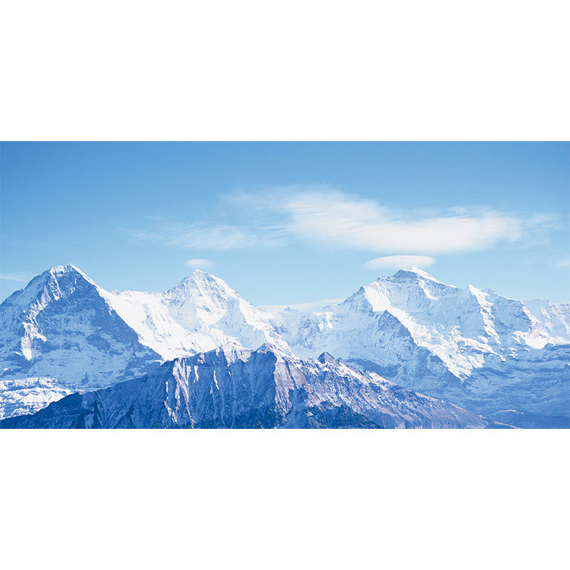 Photography Snowy Mountain Mural Decal Whole Wall Covering for Living Room, Custom-Print