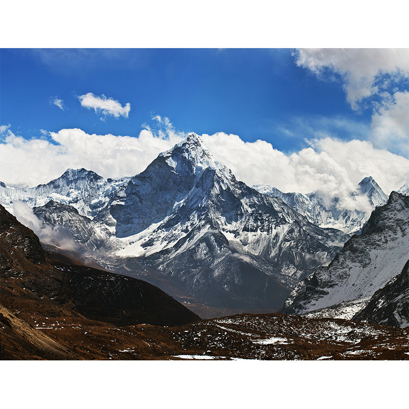 Whole Snowy Plateau Mountain Murals Stain-Proof Contemporary Living Room Wall Art