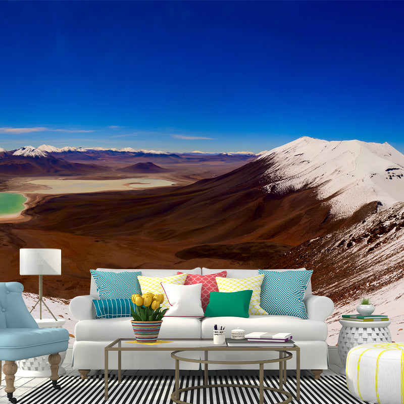 Lake Among Melting Hills Mural Decal Modern Washable Living Room Wall Art, Customized Size