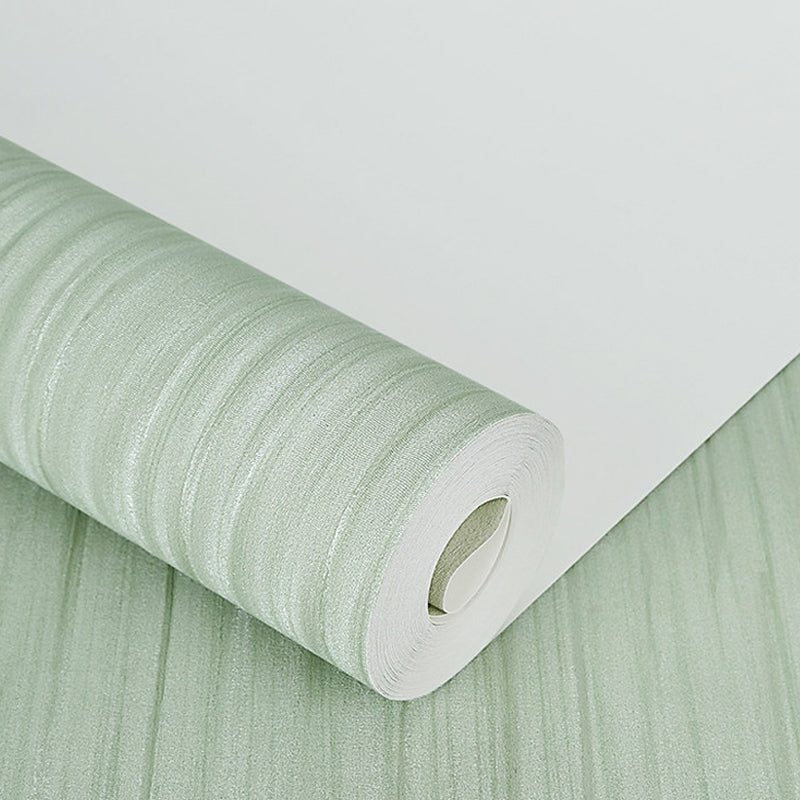 Solid Color Contemporary Wallpaper 33' L x 20.5" W Striped Wall Covering for Bedroom