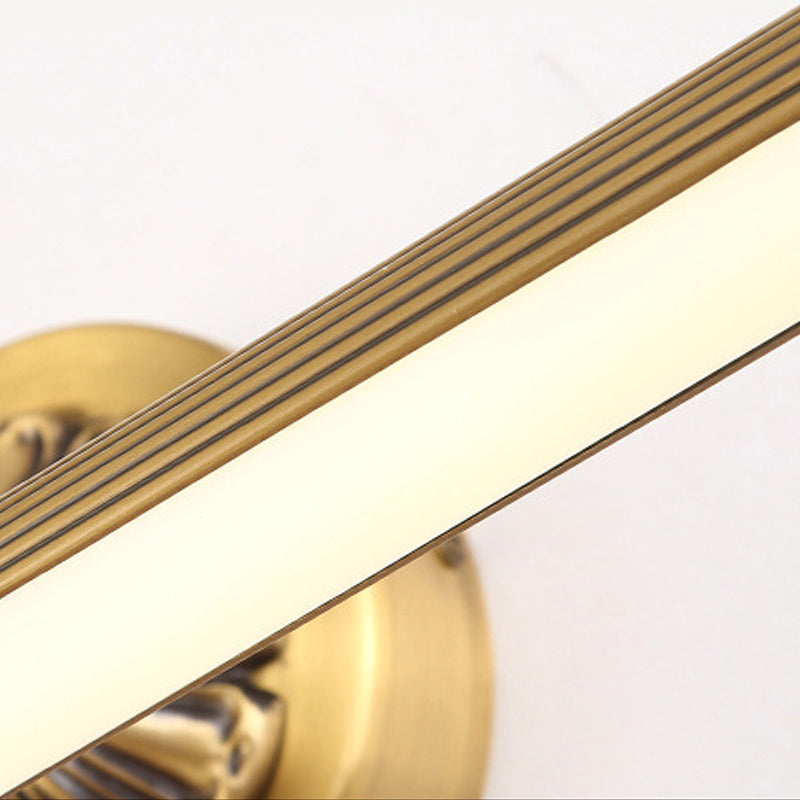 Messing Finish Tubular Wall Leuchten Licht Moderne integrierter LED -Metall -Waschtischbeleuchtung für Badezimmer, 17 "/22" W.
