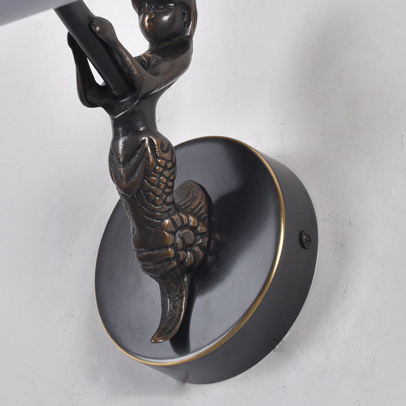 Éclairage de vanité linéaire en laiton / noir avec application murale métallique à LED moderne, 14 "/ 18" W