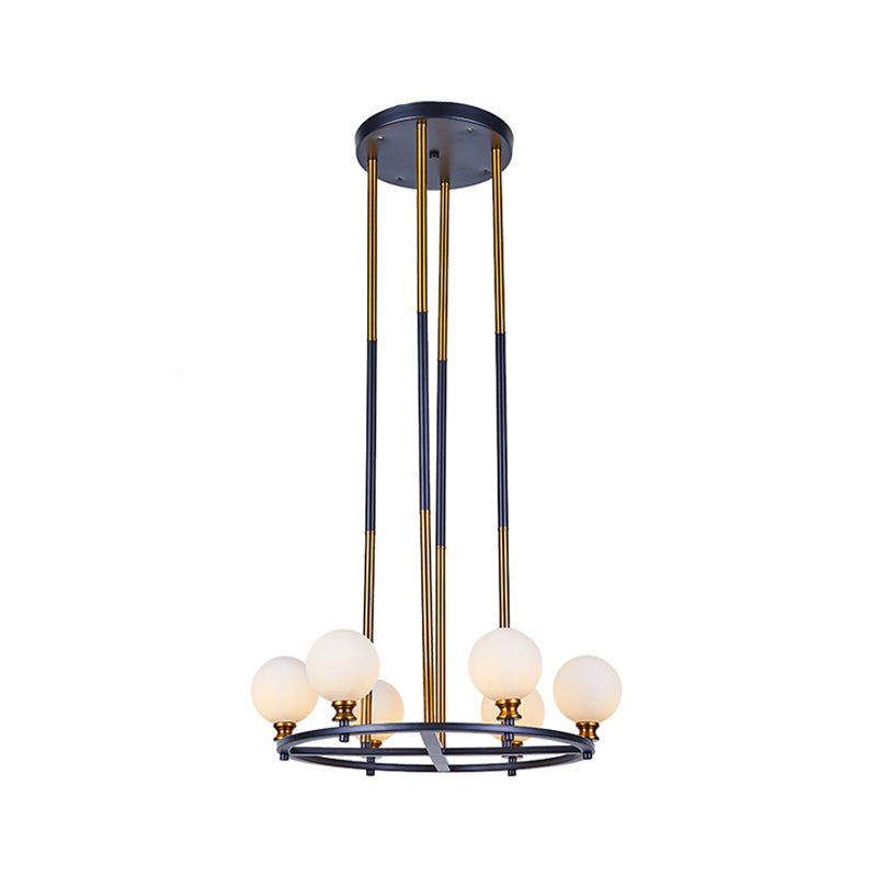 Black-Gold Globe Plafond Chandelier Nordic Style 6/8 LUMIÈRES PENDANT DE DROP VERRE GRATIT AVEC RONNE
