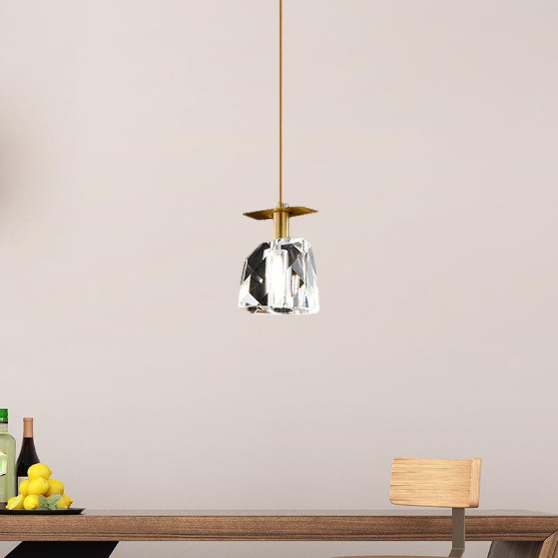 Cubo irregolare Clear Crystal Crystal sospeso a sospensione contemporanea 1 camera da letto con il soffitto di sospensione in oro