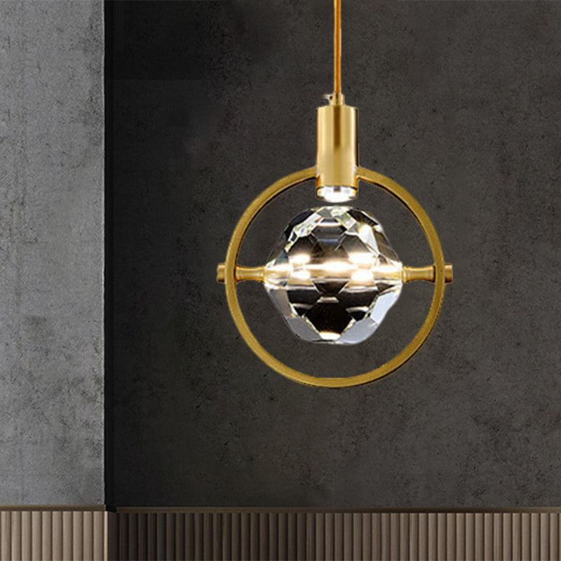 Sfall Cior Crystal Kit lampada sospesa Kit contemporanea camera da letto a led lampada a sospensione anulare in oro