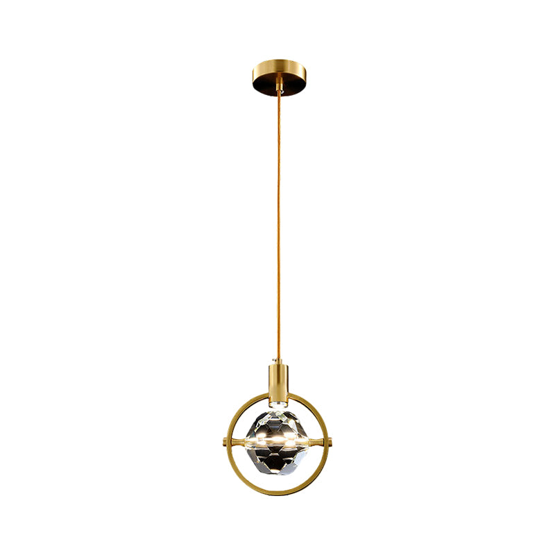 Sfall Cior Crystal Kit lampada sospesa Kit contemporanea camera da letto a led lampada a sospensione anulare in oro