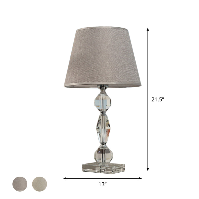 1 hoofd gefacetteerde ballen tafellicht modern heldere kristallen nachtkastje lamp met vat stof schaduw