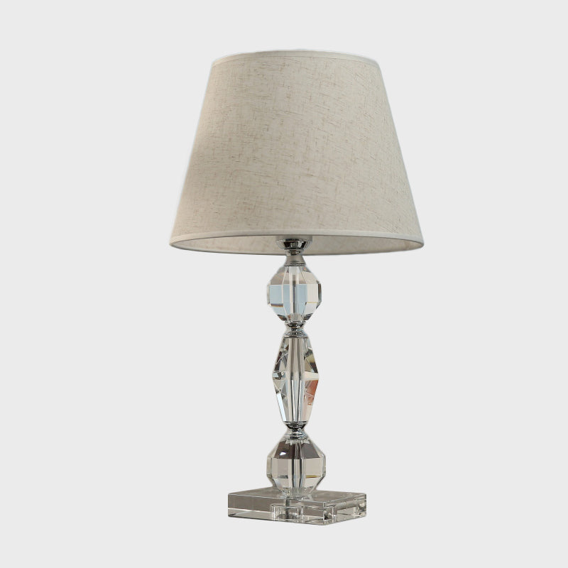 1 hoofd gefacetteerde ballen tafellicht modern heldere kristallen nachtkastje lamp met vat stof schaduw