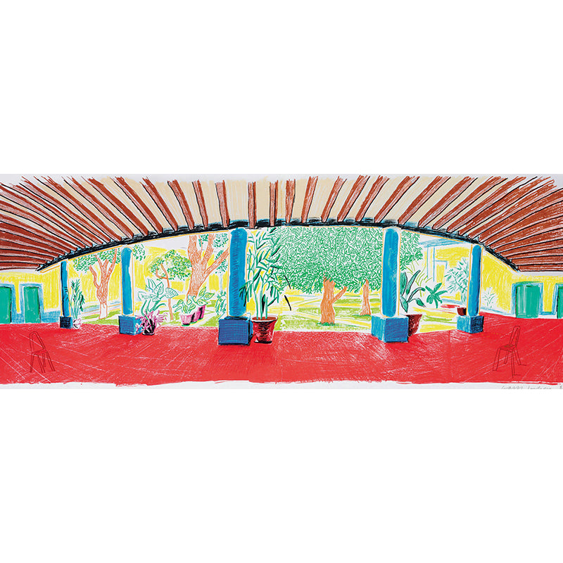 Washable Courtyard Painting Murals Art Deco Non-Woven Material Wall Covering for Home