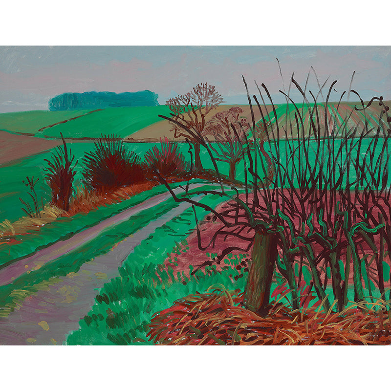 Green Farmland Pathway Wall Murals Landscape Painting Artistic Waterproof Wall Decor
