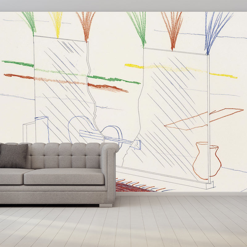 Full Size Artistic Murals Red-Yellow-Blue-Green May Stay His Eye Painting Wall Decor, Custom Print