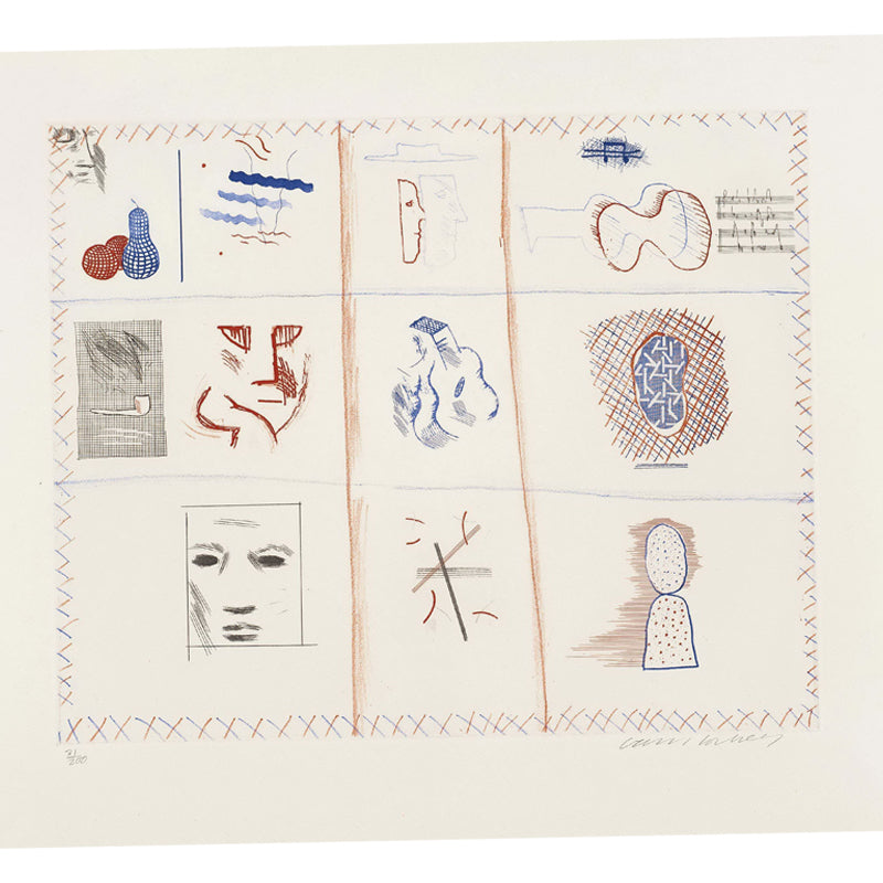 Custom Illustration Pop Art Murals with Franco-American Mail Painting in Red-Blue