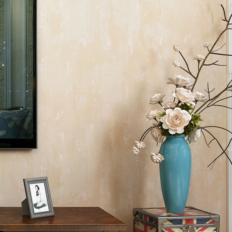 Cement Look Wallpaper in Pastel Color Steampunk Wall Covering for Living Room, Unpasted