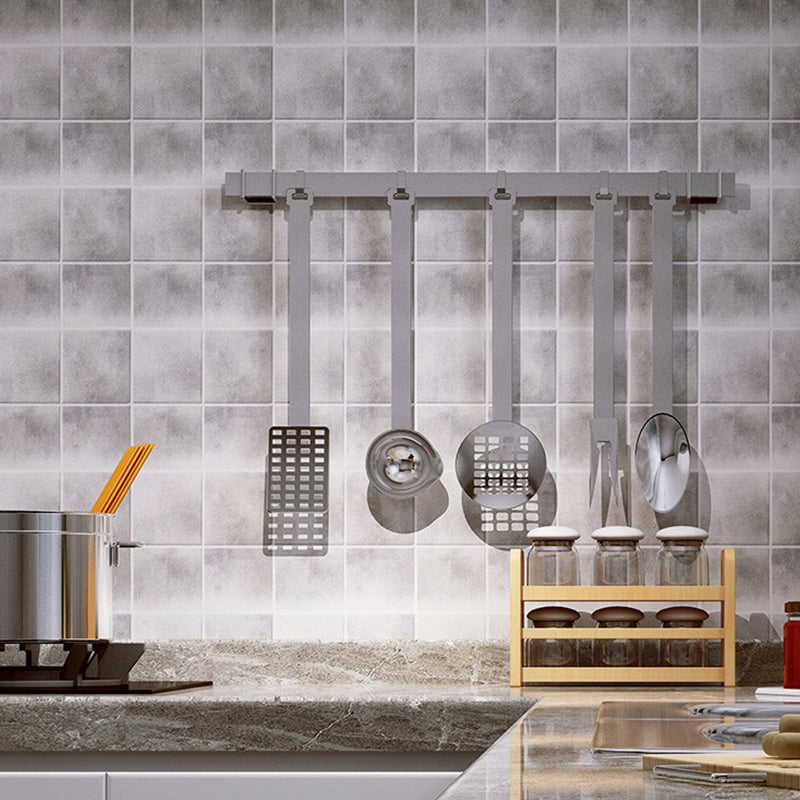 Adhesive Modern Mosaic Tile Wallpaper for Kitchen 14.5-sq ft Wall Decor in Light Color, Easy Peel Off