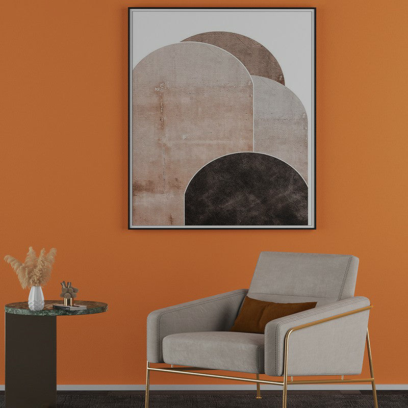 Orange Solid Self Stick Wallpaper Roll Temporary Simple Style Dining Room Wall Art