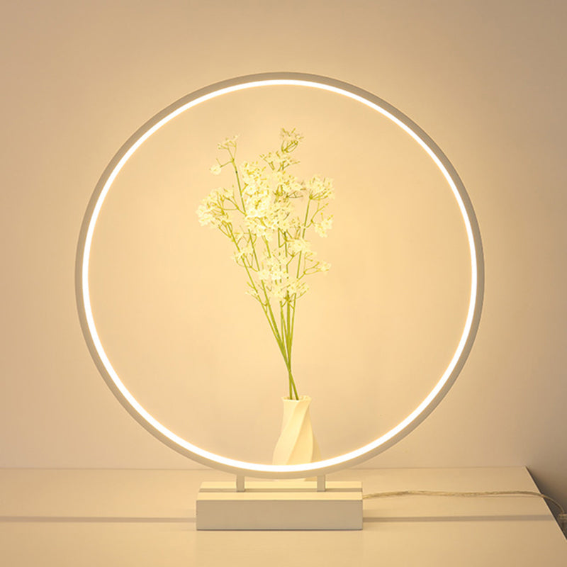 10 "/12"/16 "Diamatura Diamatura Dank Simplicity LED acrilico a LED singola Light Black/White Table Light in luce calda/bianca