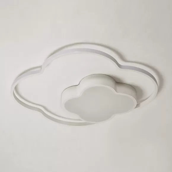 Nursing Room Cloud Ceiling Light Acrylic Modern White Finish Flush Mount Light
